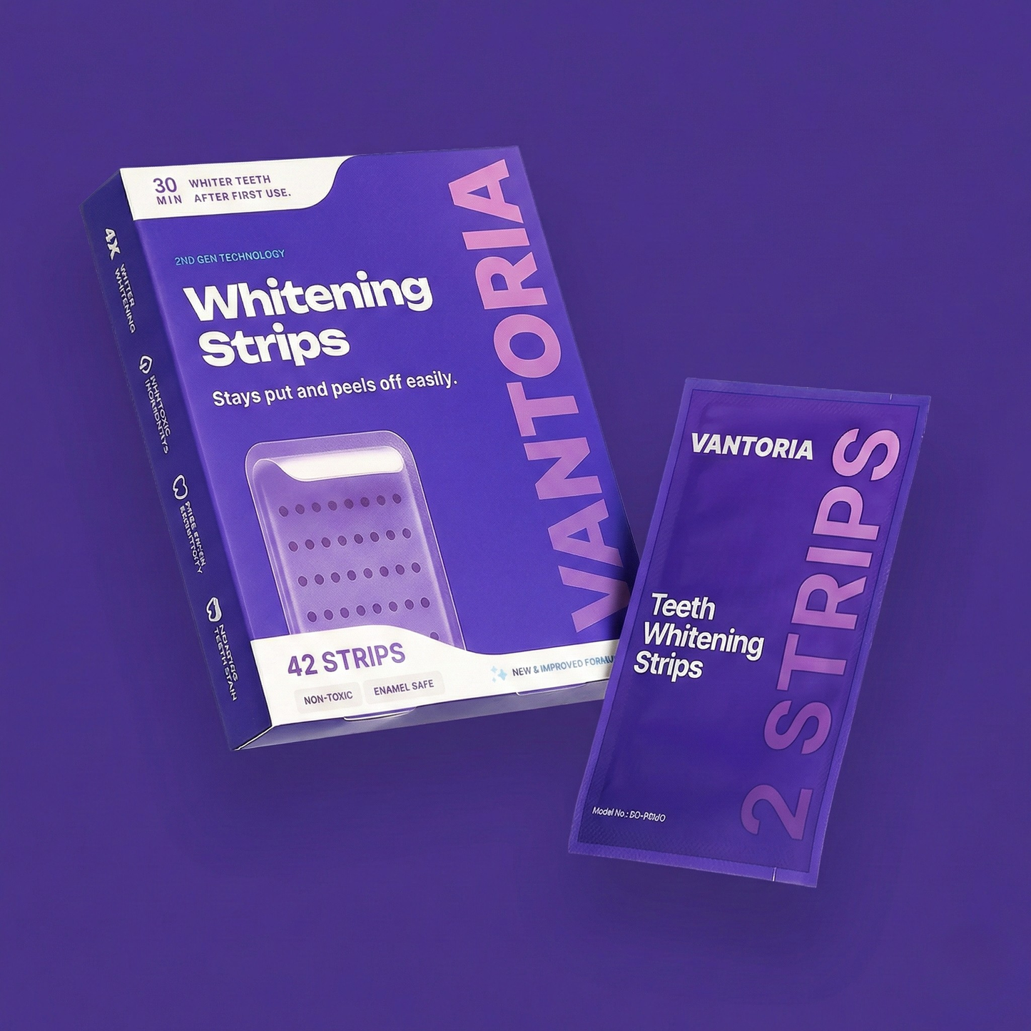 Vantoria™ Purple Teeth Whitening Strips